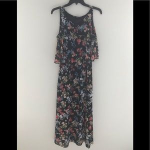 Black floral maxi sundress